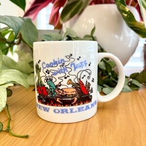 New Orleans Cookin With Jazz Mug EUC